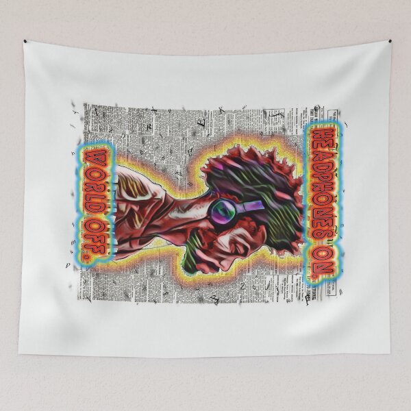 Item preview, Headphones On, World Off – Sonic Sanctuary designed and sold by Getrealdesigns.