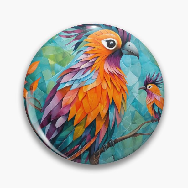 Item preview, Mosaic Feathers in the Verdant Breeze   designed and sold by Jlbcartgallery.
