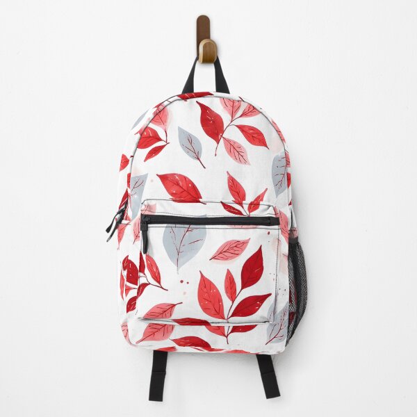 Item preview, Cheeful Christmas Leaf Print Cute Holiday Pattern Red and White designed and sold by LeafPrints.