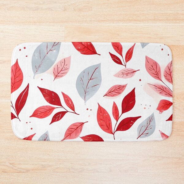 Item preview, Cheeful Christmas Leaf Print Cute Holiday Pattern Red and White designed and sold by LeafPrints.