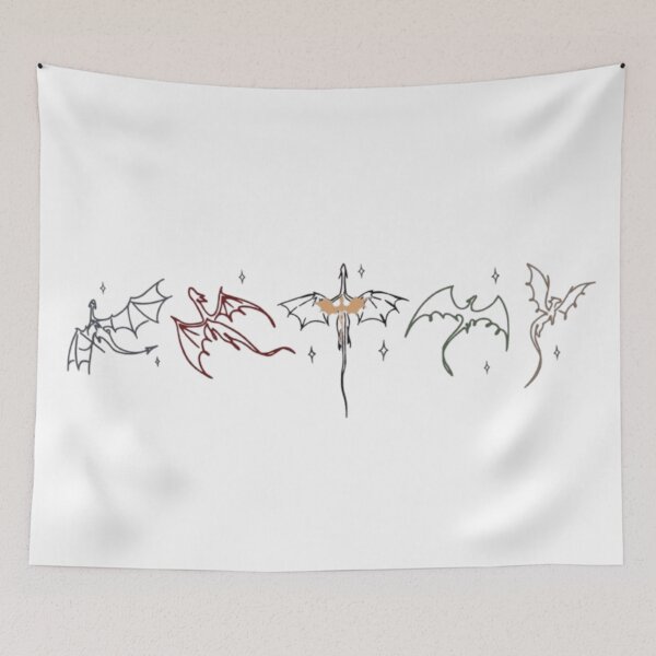 Item preview, Fourth Wing Dragon Lineup Minimalist Design designed and sold by theliteraryedit.