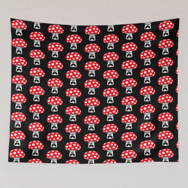 Item preview, Mushroom Scared Panicked Looking Up Frightened Terrified Face designed and sold by shirt-o-mat.