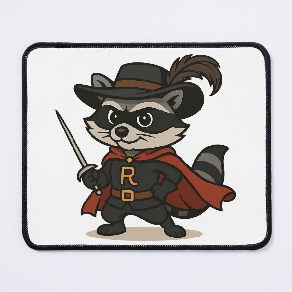 Item preview, Masked Raccoon Swordsman Hero designed and sold by Infinitee8hirts.