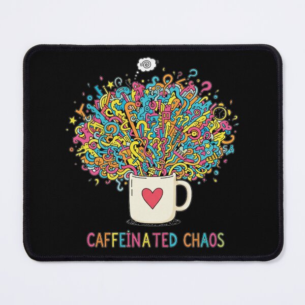 Item preview, Caffeinated Chaos Mug Doodle  Funny Abstract Coffee Art designed and sold by Existential Doodles.