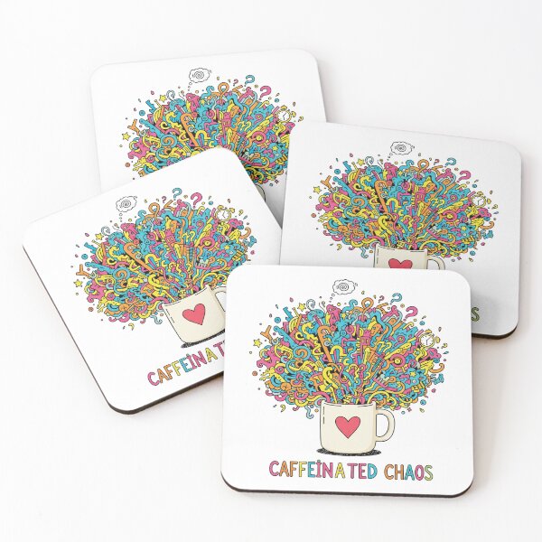 Item preview, Caffeinated Chaos Mug Doodle  Funny Abstract Coffee Art designed and sold by Existential Doodles.
