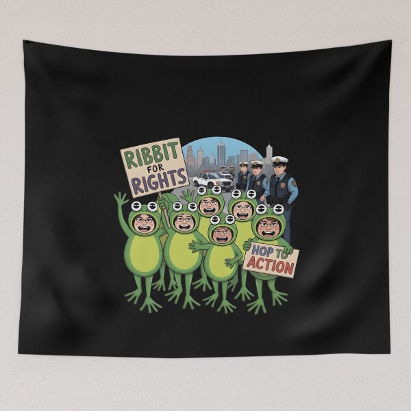 Item preview, Portland Frog – Peaceful Protest Hero designed and sold by Avenius Graphics.
