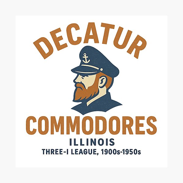 Item preview, Decatur Commodores – Illinois Baseball Team (1900s–1950s Vintage Logo) designed and sold by BackstopAndCo.