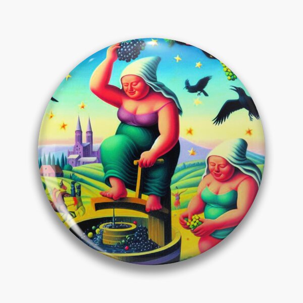 Item preview, The Grape Rite – Surreal Harvest in the Orchard of Excess designed and sold by daweave77.
