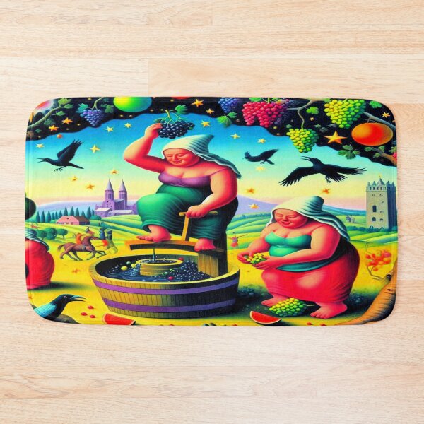 Item preview, The Grape Rite – Surreal Harvest in the Orchard of Excess designed and sold by daweave77.