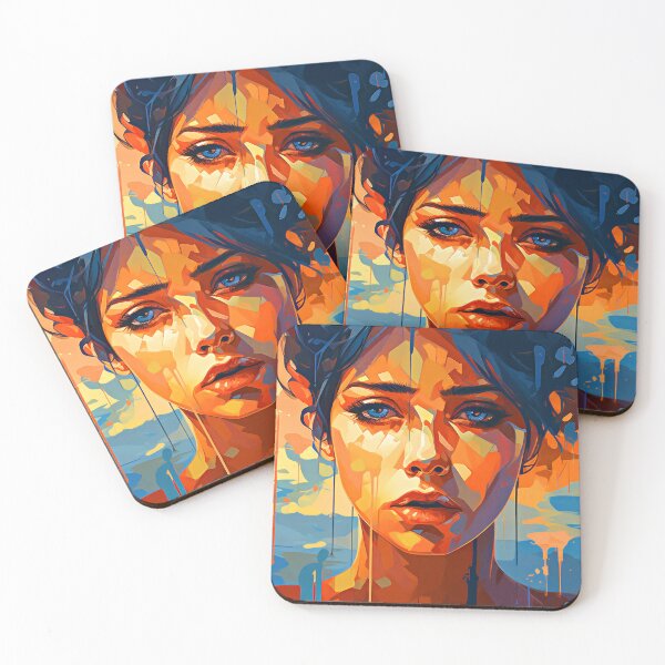 Item preview, Woman With The Blue Eyes Futuristic Digital Art  designed and sold by DEC02.