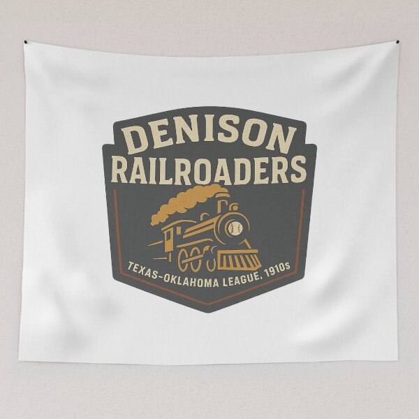 Item preview, Denison Railroaders – Texas–Oklahoma Baseball Team (1910s Vintage Logo) designed and sold by BackstopAndCo.