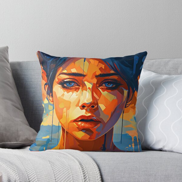 Item preview, Woman With The Blue Eyes Futuristic Digital Art  designed and sold by DEC02.