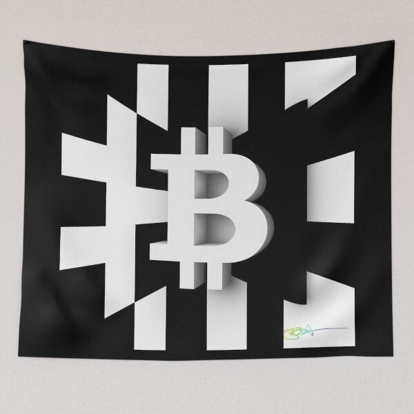 Item preview, Bold Blocks Op Art Bitcoin designed and sold by Benito Del Ray.