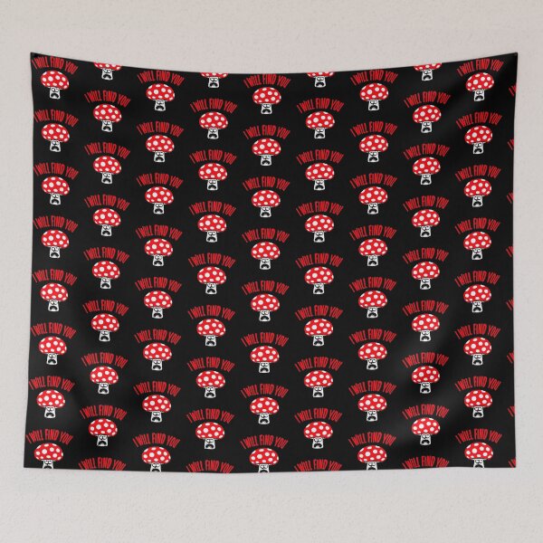 Item preview, Mushroom I Will Find You Scared Panicked Looking Up designed and sold by shirt-o-mat.