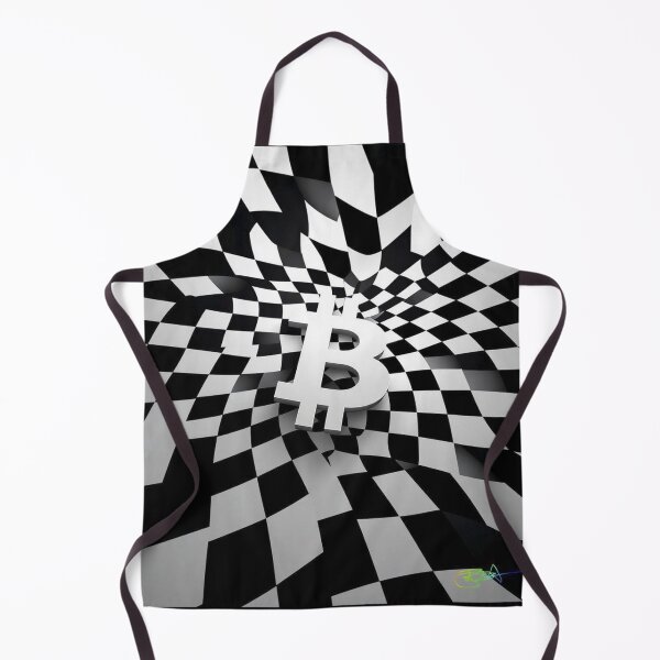 Item preview, Black and White Motion Vortex Op Art Bitcoin designed and sold by Benito Del Ray.