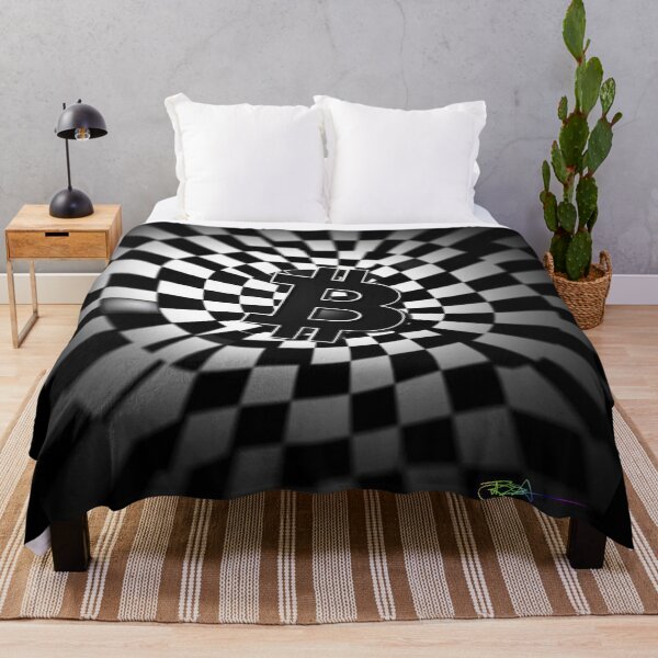 Item preview, Shadow Grid Op Art Bitcoin designed and sold by Benito Del Ray.