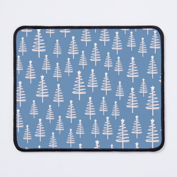 Item preview, blue Christmas trees pattern designed and sold by winterpumpkin.