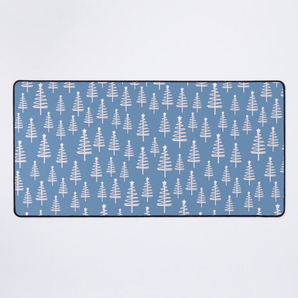 Item preview, blue Christmas trees pattern designed and sold by winterpumpkin.