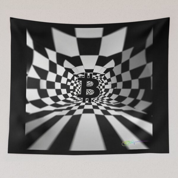Item preview, Wave Flow Op Art Bitcoin designed and sold by Benito Del Ray.