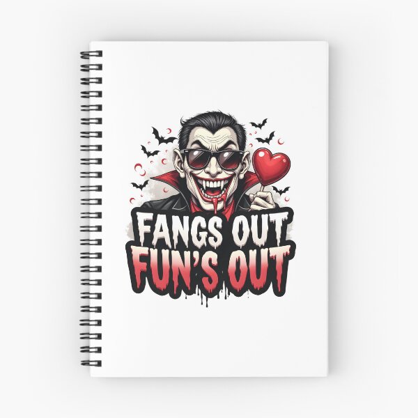 Item preview, Fangs Out, Fun’s Out – Funny Vampire Halloween T-Shirt with Sunglasses & Heart Lollipop designed and sold by relso.