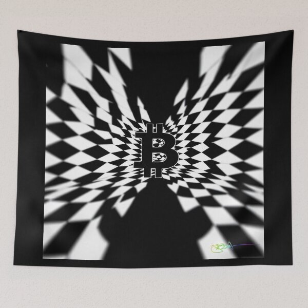 Item preview, Radiant Depth Op Art Bitcoin designed and sold by Benito Del Ray.