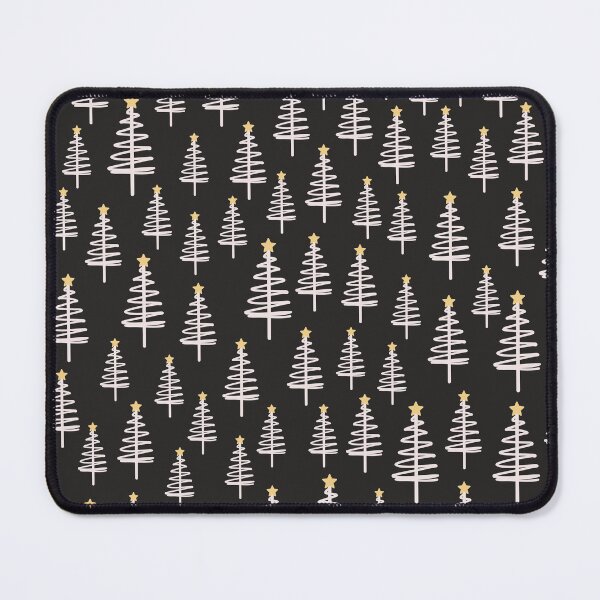 Item preview, black and white Christmas trees pattern designed and sold by winterpumpkin.
