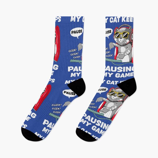 Item preview, My Cat Keeps Pausing My Game – Funny Gamer Cat designed and sold by Dmetalx Art Apparel.