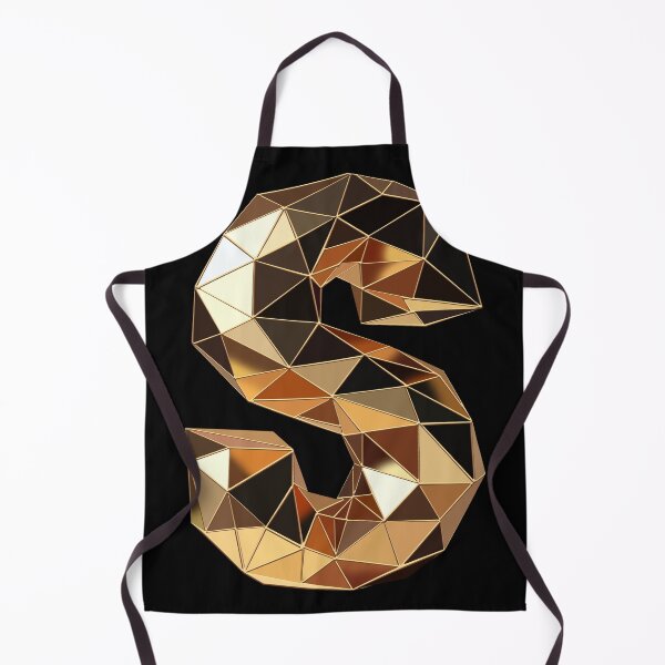 Item preview, Golden Low Poly S — 3D Letter Sticker / Transparent Background designed and sold by InFrameVision.