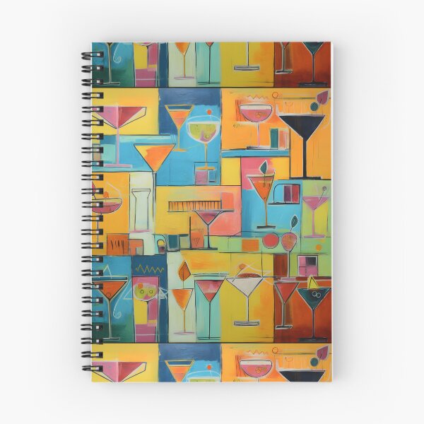Item preview, Colorful Abstract Cocktail Artwork Celebrating Mixology and Signature Drinks in Vibrant Geometry designed and sold by OlfactoART Studio.