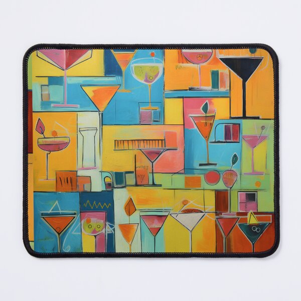 Item preview, Colorful Abstract Cocktail Artwork Celebrating Mixology and Signature Drinks in Vibrant Geometry designed and sold by OlfactoART Studio.