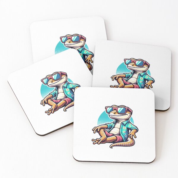Item preview, Cool Leopard Gecko in Hawaiian Shirt | Tropical Summer Lizard Graphic designed and sold by Colorful-Garden.