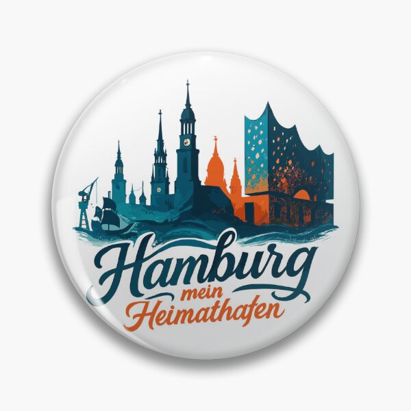 Item preview, Hamburg My Home Port City Silhouette Gift designed and sold by Pineapple-Tree.