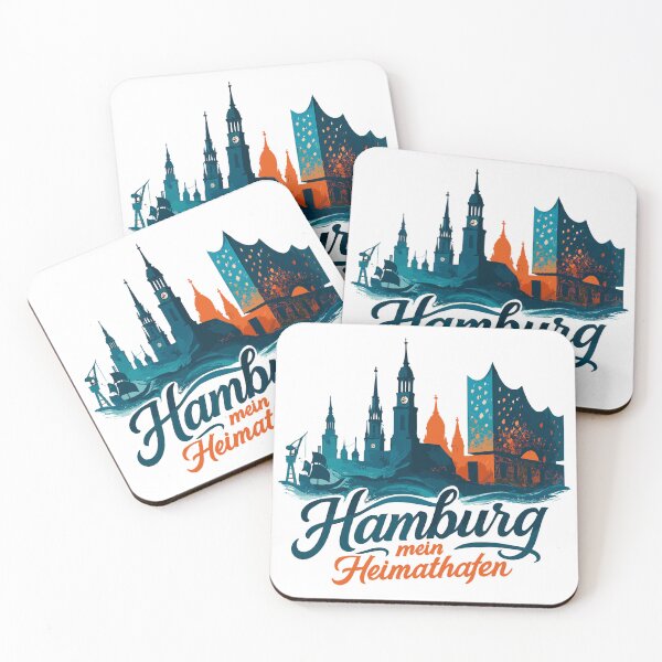 Item preview, Hamburg My Home Port City Silhouette Gift designed and sold by Pineapple-Tree.