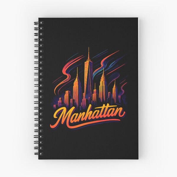 Item preview, Manhattan City New York Silhouette Neon Skyline Gift designed and sold by Pineapple-Tree.