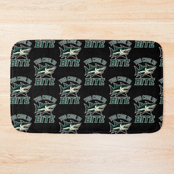 Item preview, TOO COOL TO BITE — Teal Shark Emblem designed and sold by Cabrasco.