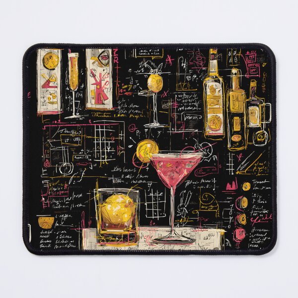 Item preview, Vibrant Cocktail Artwork with Abstract Geometric Sketches Evoking Creativity and Whimsy designed and sold by OlfactoART Studio.