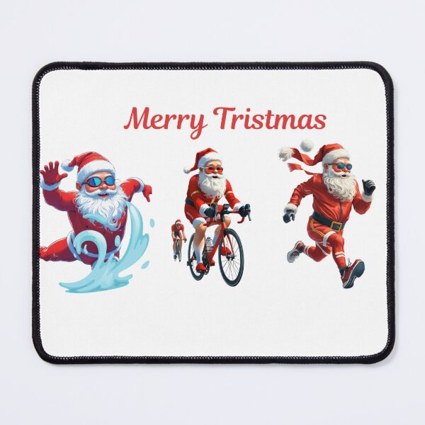 Item preview, Triathlon Santa running wild designed and sold by LaurannaDesign.