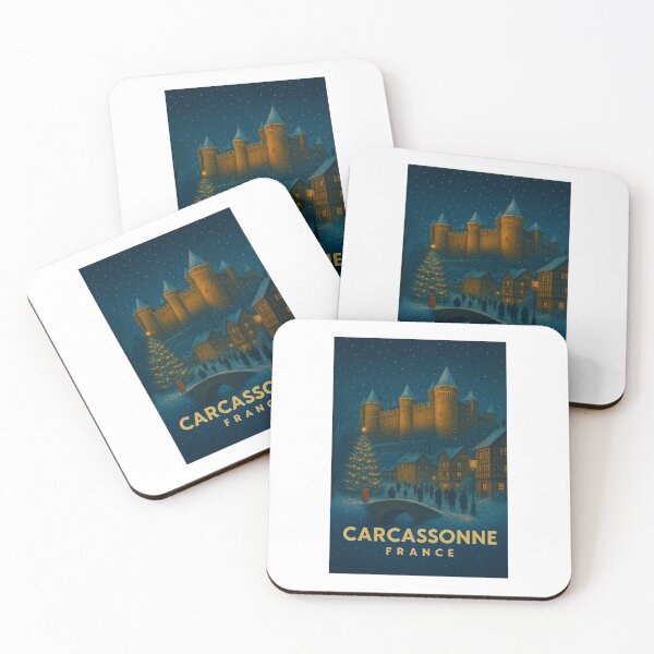 Item preview, Carcassonne in the Snow – Magical Winter Night in Southern France designed and sold by Pomdailleurs.