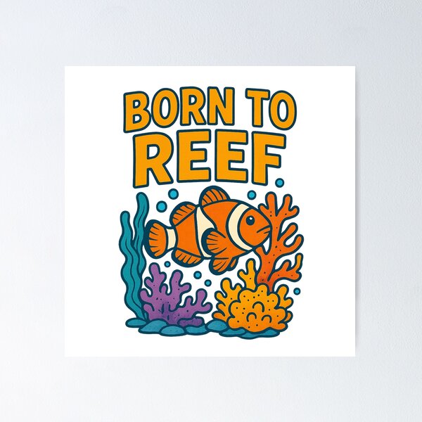 Artikelvorschau, Born to Reef – Ozean-Korallenkunst entworfen und verkauft von Tender Flower Clothing.