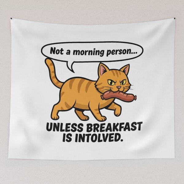 Item preview, Not a Morning Person, Demands Sausage designed and sold by Silent Watch Threads..