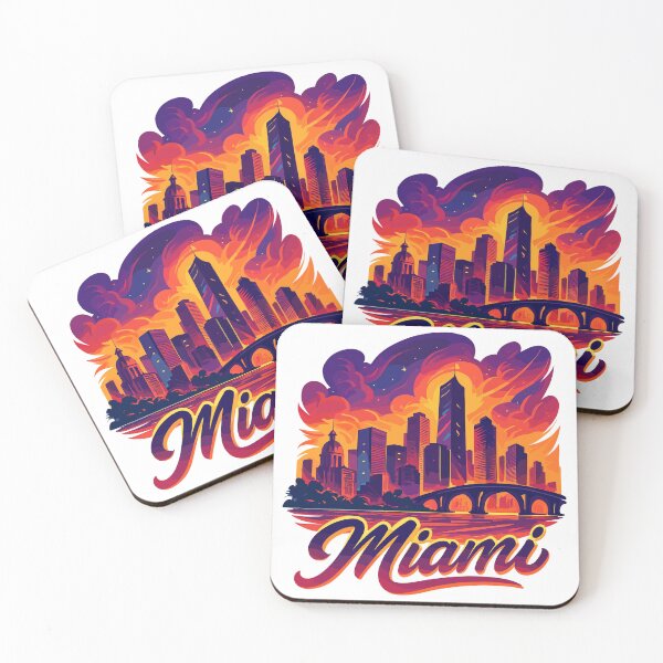 Item preview, Miami Magic City Silhouette Gift designed and sold by Pineapple-Tree.
