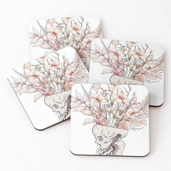Item preview, Skull and Wild Flower Bouquet designed and sold by Bohemian Life.