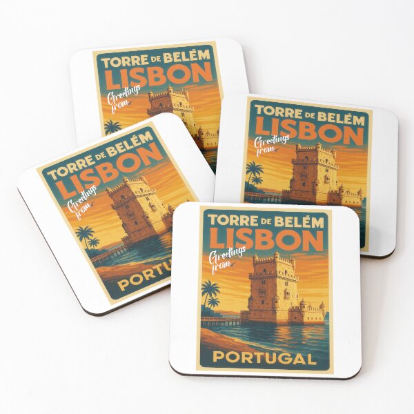 Item preview, Greetings from LISBON - Torre de Belém – Urban Retro Dreams designed and sold by Earth Celebration Designs.