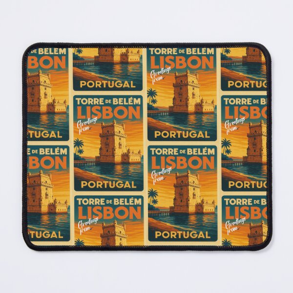Item preview, Greetings from LISBON - Torre de Belém – Urban Retro Dreams designed and sold by Earth Celebration Designs.