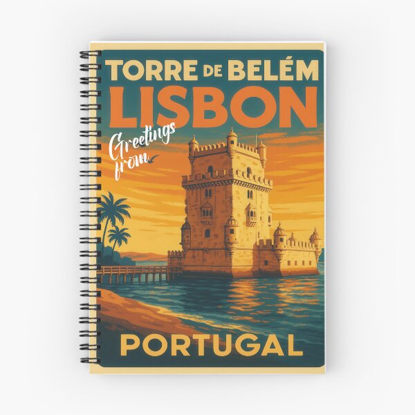 Item preview, Greetings from LISBON - Torre de Belém – Urban Retro Dreams designed and sold by Earth Celebration Designs.