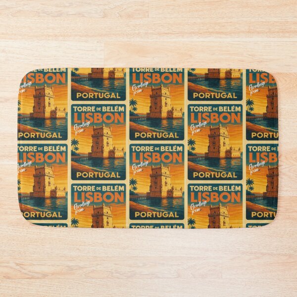 Item preview, Greetings from LISBON - Torre de Belém – Urban Retro Dreams designed and sold by Earth Celebration Designs.