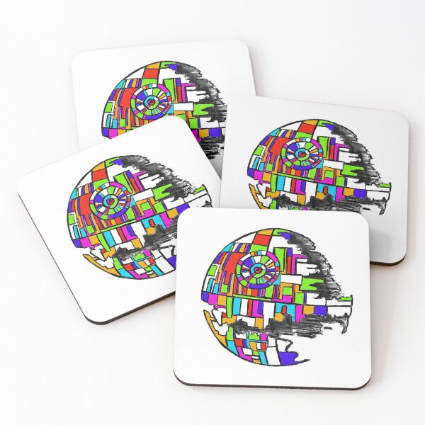 Item preview, Colourful Death Star designed and sold by NeilInglisArt.