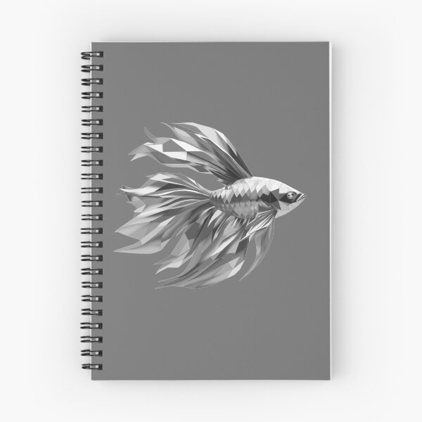 Item preview, Monochrome Low Poly Fish — Black, Grey & White 3D Digital Art designed and sold by InFrameVision.