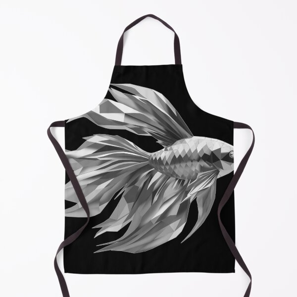 Artikelvorschau, Monochromer Low-Poly-Fisch – Schwarz, Grau & Weiß 3D-Digitalkunst entworfen und verkauft von InFrameVision.