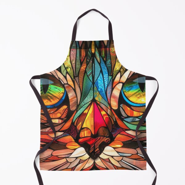 Item preview, Stained Glass Cat Face Close-Up Colorful Digital Art designed and sold by DEC02.